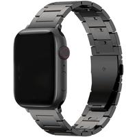 By Qubix - Titanium band - Space grey - Compatible met Apple watch 38mm / 40mm / 41mm / 42mm - Compatible Apple watch bandjes