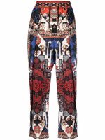 Balmain pantalon court Lagan à imprimé abstrait - Rouge