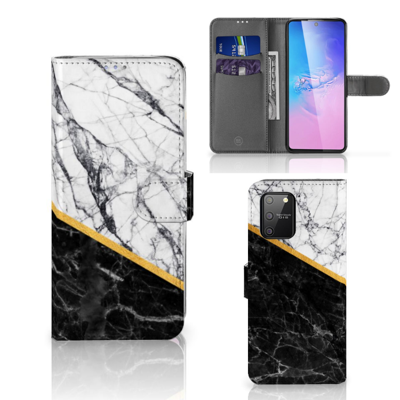 Samsung S10 Lite Bookcase Marmer Wit Zwart - Origineel Cadeau Man Samsung S10 Lite Bookcase Marmer Wit Zwart - Origineel Cadeau Man