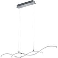 LED Hanglamp - Trion Cidoni - 25W - Warm Wit 3000K - Rechthoek - Mat Chroom - Aluminium