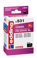 Edding Inktcartridge vervangt Canon PGI-2500BK XL Compatibel Zwart EDD-531 18-531 - thumbnail