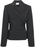 Claudie Pierlot blazer asymétrique à design cache-coeur - Gris