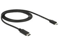 DeLOCK 83602 USB-kabel USB 2.0 1 m USB C Micro-USB B Zwart - thumbnail