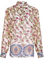 ETRO chemise en soie à imprimé Berry - Blanc