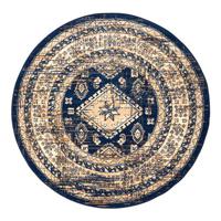 Interieur05 Vloerkleed Vintage Aila Blauw Rond 160cm