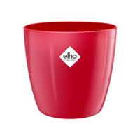 Elho Brussels Diamond Rond 25 - Bloempot voor Binnen - Ø 25.2 x H 23.0 cm - Lovely Red