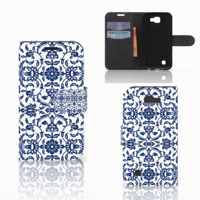 LG K4 Hoesje Flower Blue