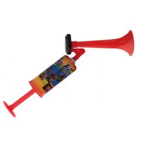 Stadion toeter/luchthoorn met handpomp - op luchtdruk - 40 cm - thumbnail