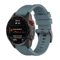 By Qubix - Siliconen sportbandje - Grijsblauw - Compatible met Garmin Fenix 8-51mm - Compatible Garmin bandje
