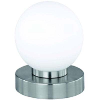 LED Tafellamp - Tafelverlichting - Trion Princo - E14 Fitting - Rond - Mat Nikkel - Aluminium