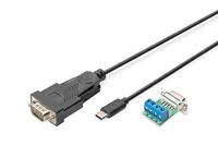 DIGITUS USB naar seriële adapter - RS485 converter - USB 2.0 Type-C naar DSUB 9M - FTDI FT232RL chipset - 1 m aansluitkabel