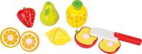 goki 51597 - fruit met klittenbandverbinding - accessoires voor speelkeuken en winkelwinkel van hout