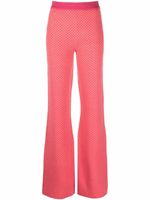 Moschino pantalon évasé en jacquard - Rose - thumbnail