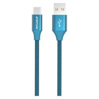 GreyLime Gevlochten USB-A / USB-C Kabel - 1m - Blauw - thumbnail