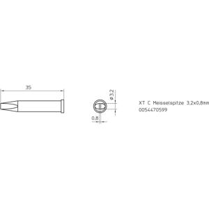 Weller XT-C Soldeerpunt Beitelvorm Grootte soldeerpunt 3.2 mm Inhoud: 1 stuk(s)