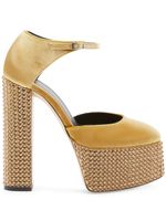 Giuseppe Zanotti escarpins Bebe Strass 150 mm en velours - Or