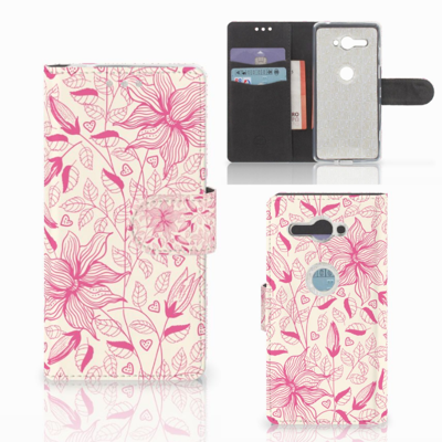 Sony Xperia XZ2 Compact Hoesje Pink Flowers