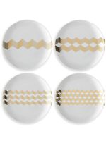 LSA International soucoupes Chevron ( lot de 4) - Blanc - thumbnail