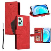 Bi-Color Series OnePlus Nord CE 2 Lite 5G Wallet Case - Rood - thumbnail