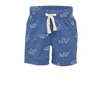 GAP baby regular fit sweatshort met biologisch katoen blauw/wit