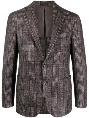 Canali Geruite blazer - Bruin