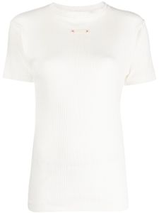 Maison Margiela t-shirt en coton à patch logo - Blanc