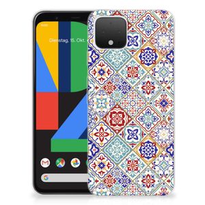 Google Pixel 4 TPU Siliconen Hoesje Tiles Color