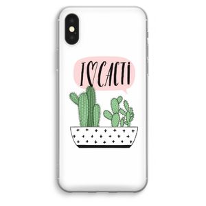 I love cacti: iPhone XS Max Transparant Hoesje