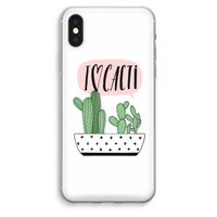 I love cacti: iPhone XS Max Transparant Hoesje - thumbnail