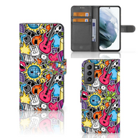 Samsung Galaxy S21 FE Wallet Case met Pasjes Punk Rock