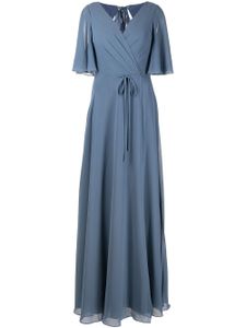 Marchesa Notte Bridesmaids robe longue à fleurs brodées - Bleu