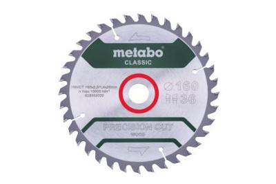 Metabo PRECISION CUT WOOD CLASSIC 628659000 Cirkelzaagblad 160 x 20 x 1.4 mm Aantal tanden: 36 1 stuk(s)