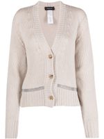 Fabiana Filippi cardigan en maille à boutonnière - Tons neutres