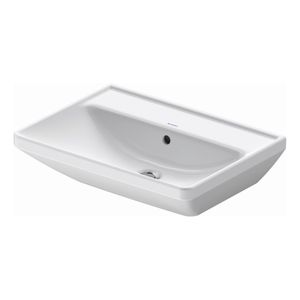 Wastafel Duravit D-Neo Met Overloop Kraanvlak Zonder Kraangat 60 cm Hoogglans Wit Duravit