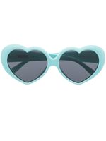 Moschino Eyewear lunettes de soleil à monture cœur - Bleu