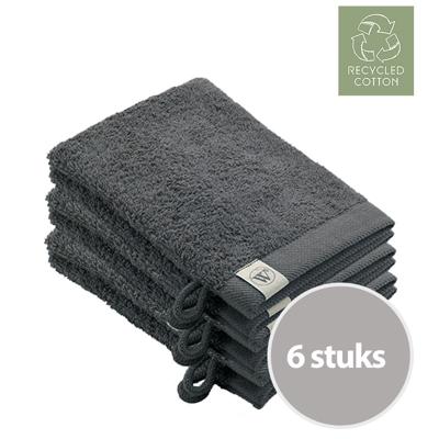 Walra Remade Cotton Washandje 16 x 21 cm 550 gram Grey - 6 stuks Walra Remade Cotton Washandje 16 x 21 cm 550 gram Grey - 6 stuks