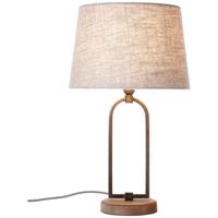 Brilliant Landelijke schemerlamp Sora 30cm koper brons met beige 99020/09