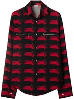 Burberry chemise imprimée à manches longues - Rouge