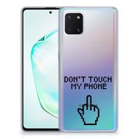 Samsung Galaxy Note 10 Lite Silicone-hoesje Finger Don't Touch My Phone - thumbnail