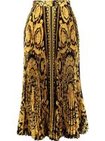 Versace Barocco pleated midi skirt - Jaune