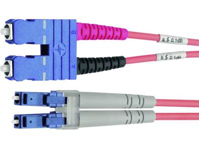 Telegärtner L00893C0040 Glasvezel Optische vezel Aansluitkabel [1x SC-stekker - 1x LC-stekker] 50/125 µ Multimode OM2 5.00 m