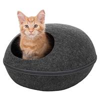 Trixie Vilt Grot voor Kat, Polyester, Zwart, Dierenasiel Bed