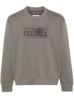 MM6 Maison Margiela sweat à zips imprimées - Gris