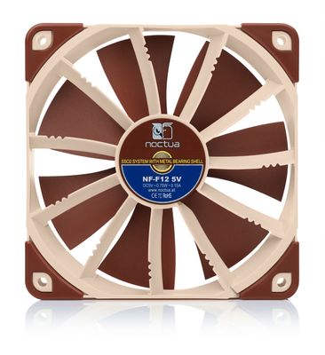 Noctua NF-F12 5V CPU-koellichaam met ventilator Bruin, Beige (b x h x d) 120 x 120 x 25 mm