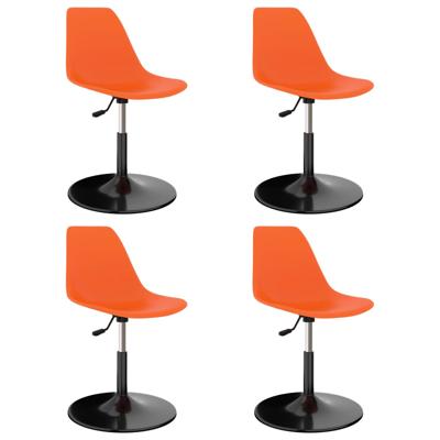 vidaXL Eetkamerstoelen draaibaar 4 st PP oranje vidaXL Eetkamerstoelen draaibaar 4 st PP oranje