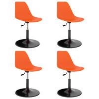 vidaXL Eetkamerstoelen draaibaar 4 st PP oranje