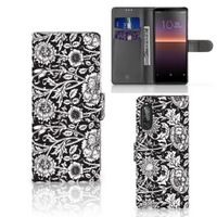 Sony Xperia 10 II Hoesje Black Flowers