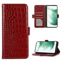 Crocodile Series Huawei Mate 50 Pro Wallet Leren Hoesje met RFID - Rood - thumbnail