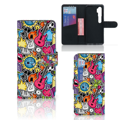 Xiaomi Mi Note 10 Pro Wallet Case met Pasjes Punk Rock Xiaomi Mi Note 10 Pro Wallet Case met Pasjes Punk Rock