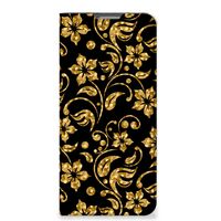 OPPO Reno8 Lite Smart Cover Gouden Bloemen